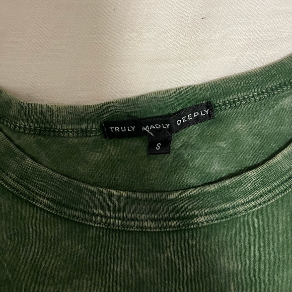 Urban Outfitters Green Tye Dye Loose Crop Top - Picture 3 of 4